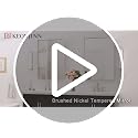 20x30 Inch Rounded Rectangle Bathroom Mirror, Brushed Nickel Wall Mirror