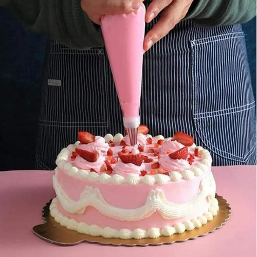 100Pcs Disposable Piping Bags Set by [Brand Name] - 12 Inch Pastry Bags with 16 Frosting Tips & Accessories