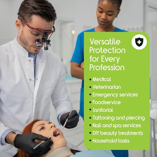 Inspire Black Nitrile Disposable Gloves - 4.5 Mil Safety Gloves for Medical & Cleaning Use
