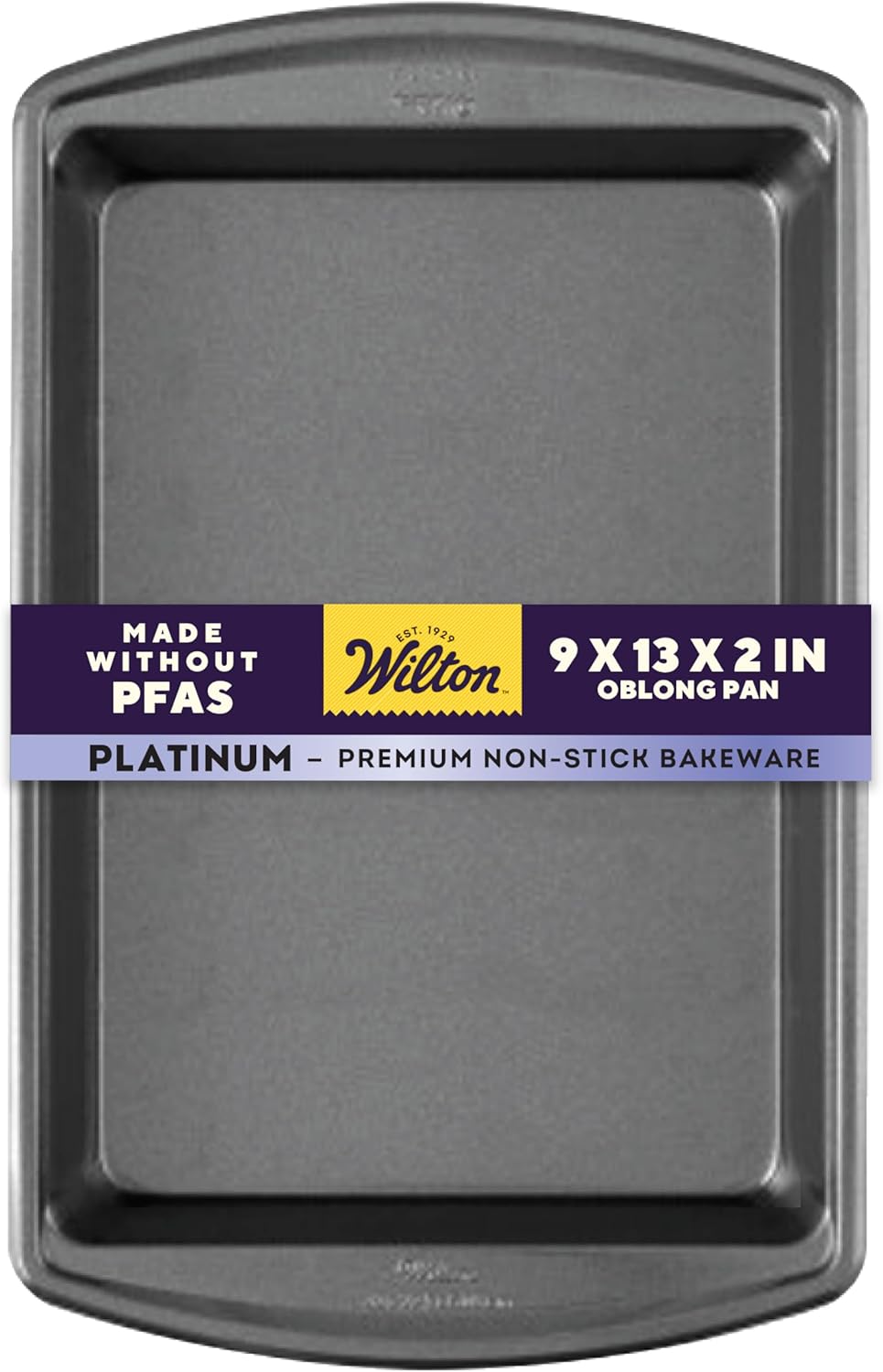 Wilton Platinum Non-Stick Oblong Baking Pan - Versatile Baking & Roasting - 13 x 9 x 2 Inch - Dishwasher Safe