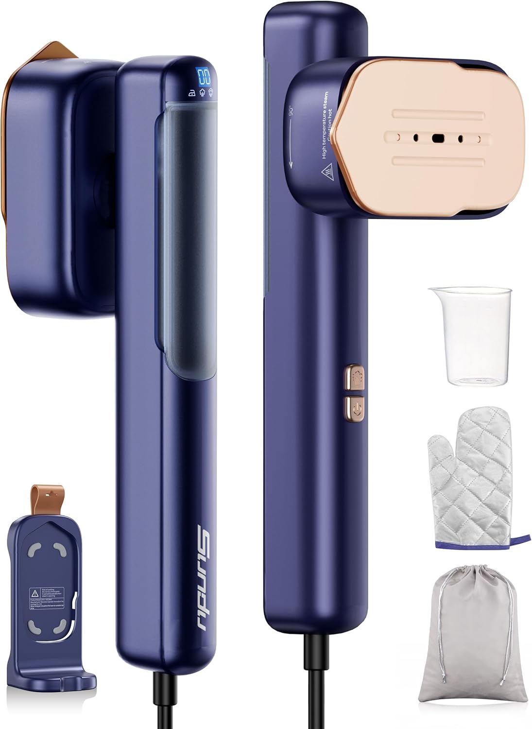 Skiennix Smart Travel Steamer - 2-in-1 Portable Iron with Fast 15s Heat-Up | 100ml Water Tank, Compact Design
