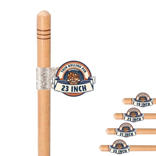 23 Inch (60 cm) Oklava Extra Long Rolling Pin for Baking, Mattarello Rolling Pin for Manti Ravioli Pasta Turkish Baklava dough Tortilla, Handmade Wooden