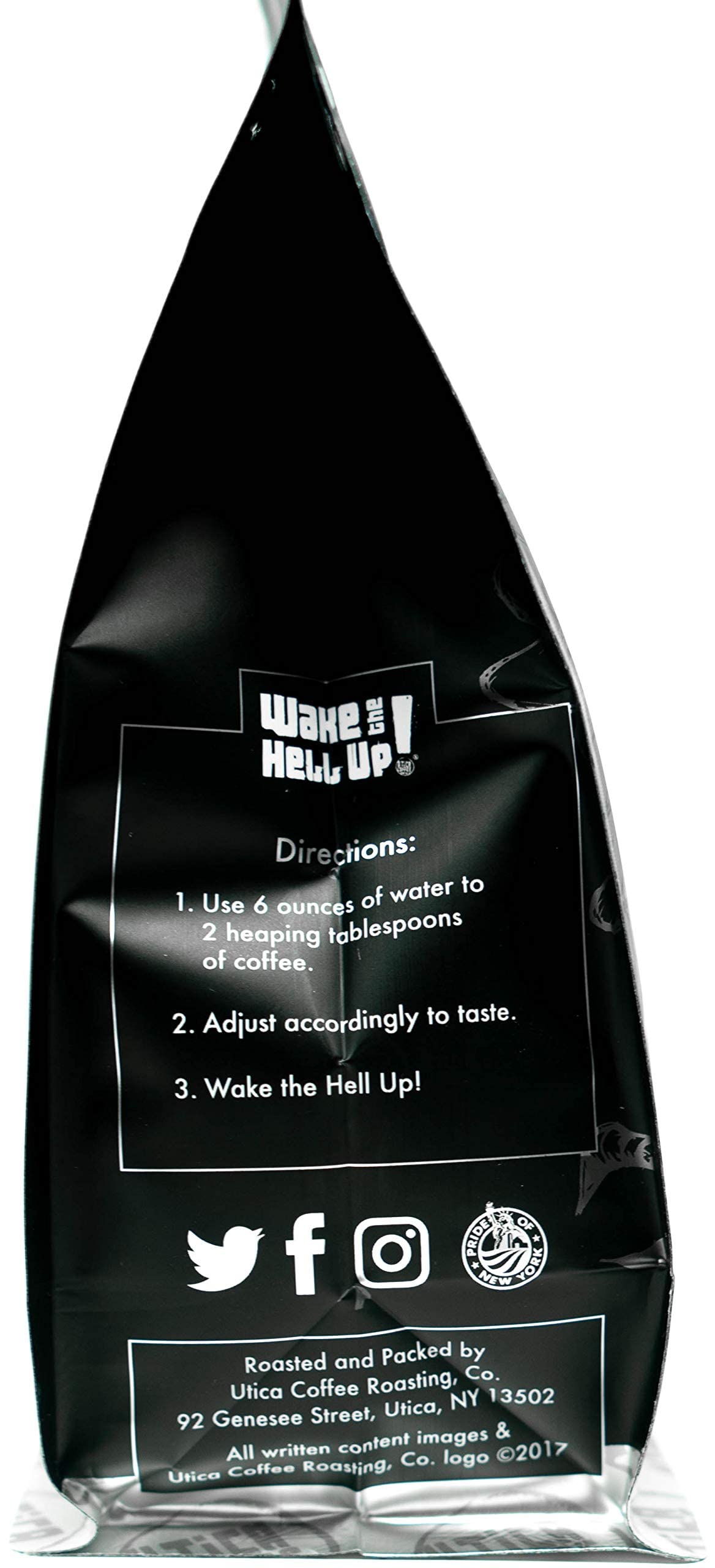 Wake The Hell Up! 12oz Ultra-Caffeinated Ground Coffee, Low Acid, Medium-Dark Roast