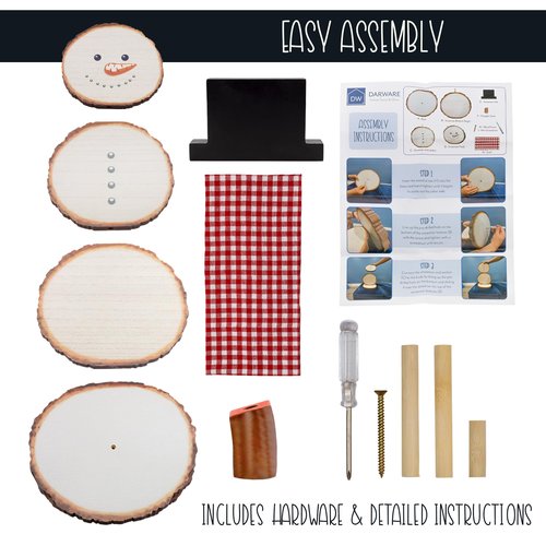 Darware Fall Pumpkin/Christmas Snowman Reversible Stand; 30-Inch Tall Holiday Decor Wooden Stand Up Figure