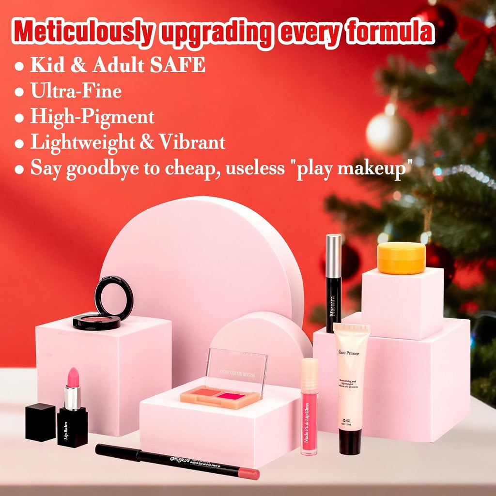 Skiennix All-In-One Makeup Kit for Teen Girls - 24 Individually Boxed Surprises | Eyeshadow, Eyeliner, Lip Gloss & More