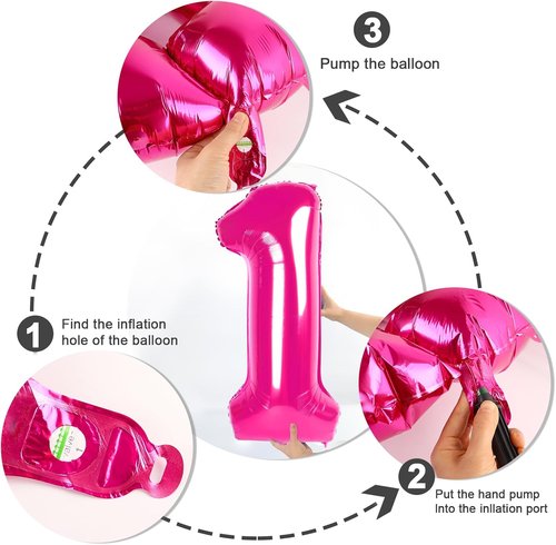 Hot Pink Number 9 Balloon by [Brand Name] - 40 Inch Party Decoration for Birthdays, Weddings & Graduations