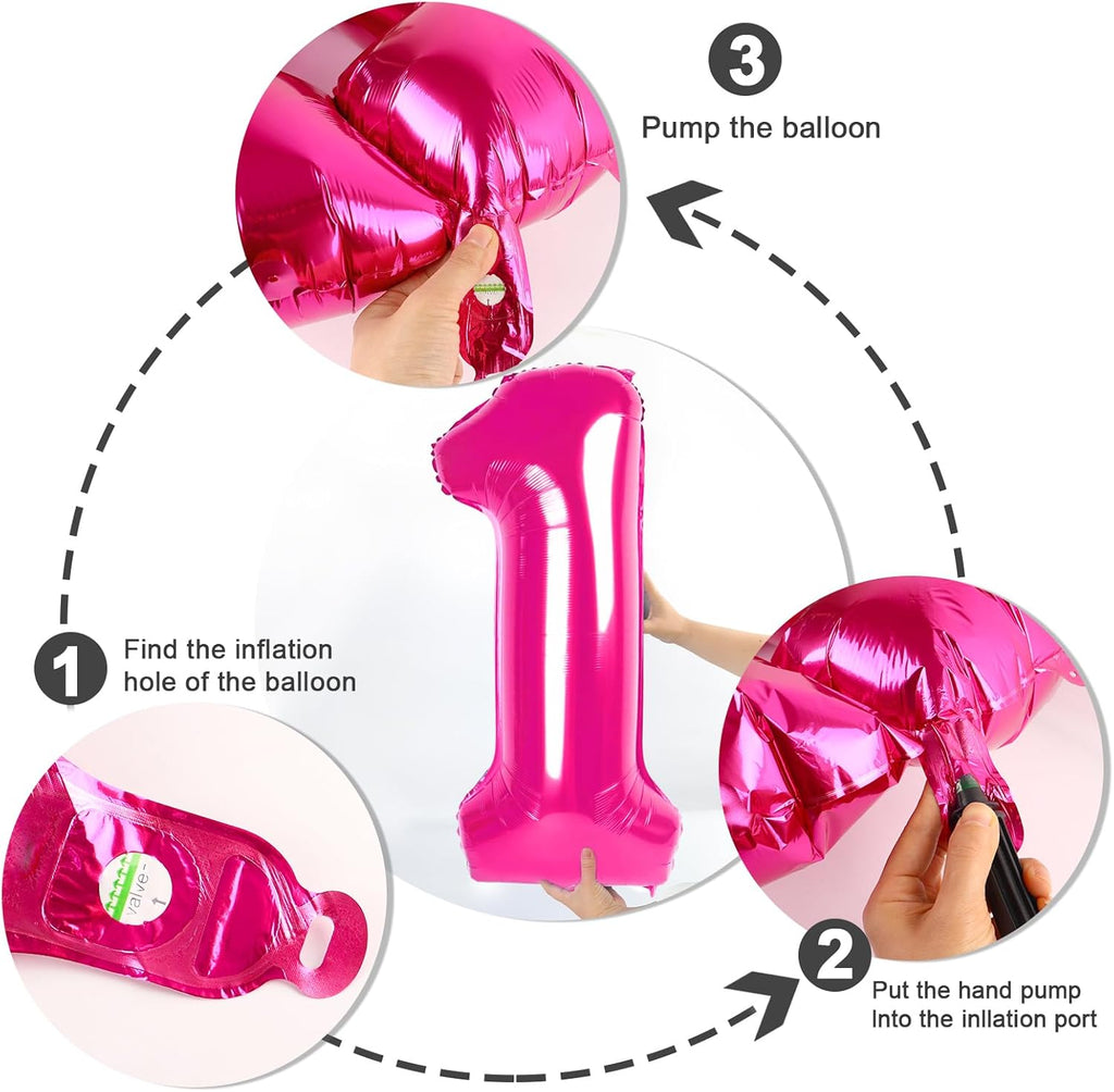 Number 0 Balloons - 40 Inch Hot Pink Birthday Decorations for All Ages | Perfect for Weddings & Baby Showers