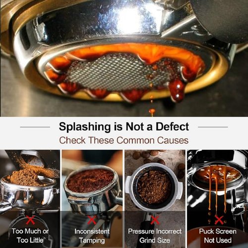 CAPFEI 51mm Bottomless Portafilter 3 Ears Compatible with CASABREWS CM5418, 3700Essential, Mr. Coffee Espresso and Cappuccino Machine, Wirsh Espresso | Stainless Steel Filter Basket 0.3mm Pores