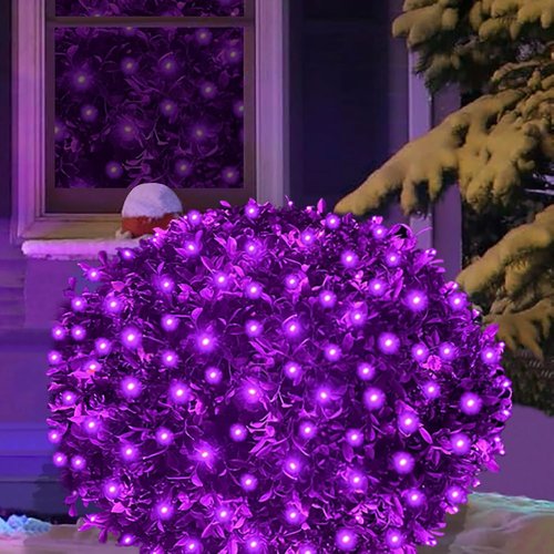 HISHINY Halloween Lights - 144 LED 6ft x 6ft Purple Net Lights | Waterproof & UL Certified for Outdoor Decor