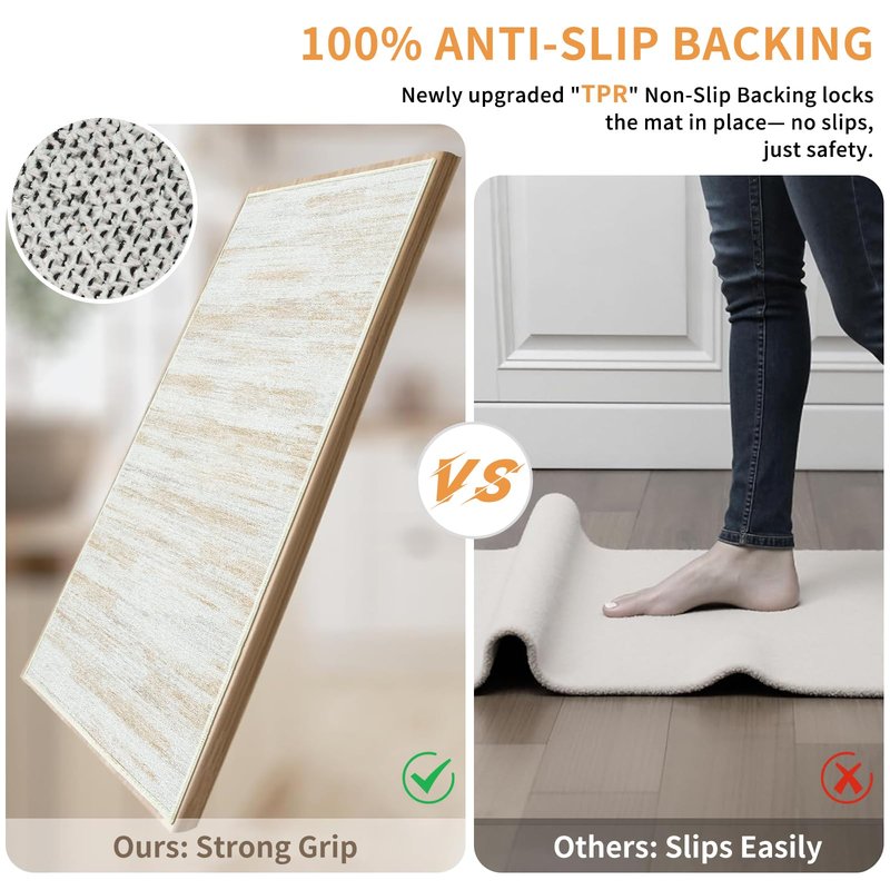 Kitchen Mats for Floor 2PCS, Washable Non Slip Kitchen Rugs Sets,Comfort Standing Rug,Neutral Abstract Absorbent Mat Runner for Kitchen, Floor, Home, Office, Sink, Laundry Living Room Bedroom