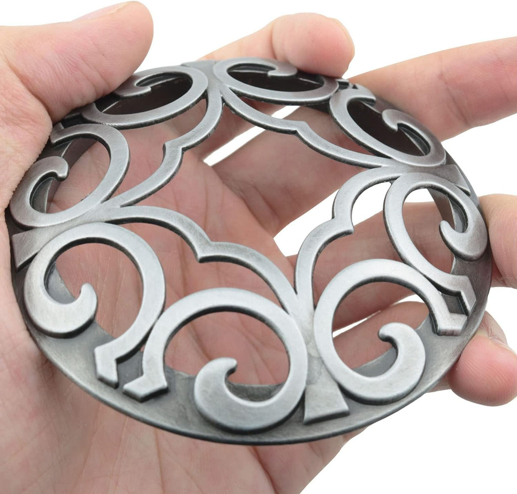Skiennix Candle Cover - Elegant Silver Tone Aluminum Alloy Toppers for Scented Candle Jars