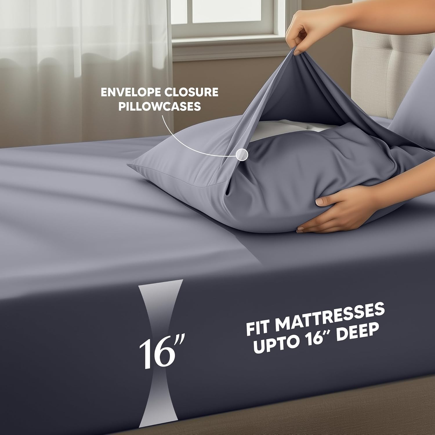 Utopia Bedding Twin XL Sheet Set - Soft & Breathable Microfiber, 3-Piece in Grey | Oeko-Tex Certified