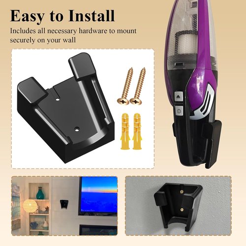 Bissell Wall Mount Vacuum Holder - Space-Saving Docking Station for Pet Hair Eraser Models 2390, 2390A, 2284W, 23903 & Auto-Mate