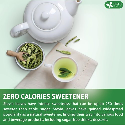 FreshDrinkUS, Premium 500+ Natural Stevia Leaves, Whole Dried Leaves, 100% Pure Stevia Dried Leaves, Zero Calorie Sweetener, No Additives, No Caffeine, Vegan