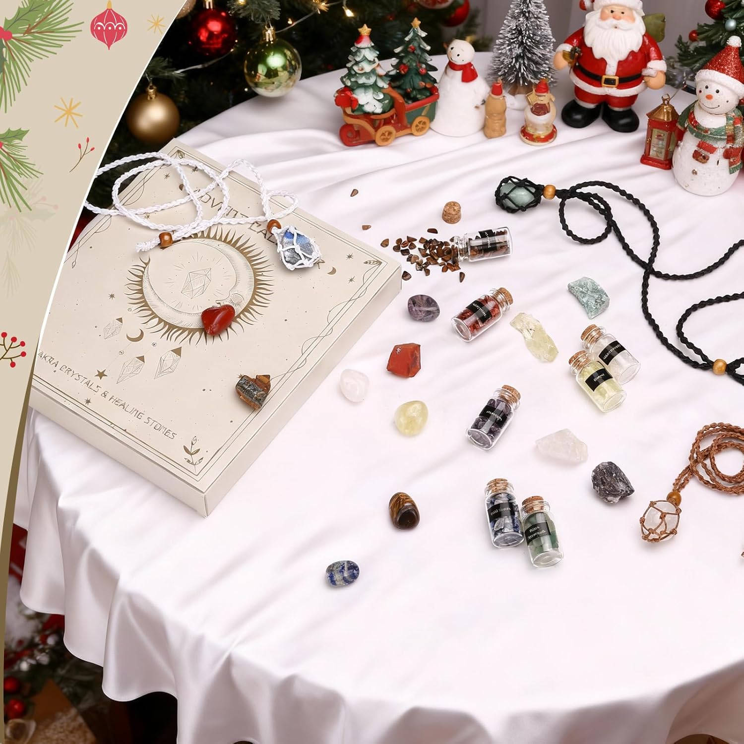Naler Healing Crystals Set - 24 Pcs Christmas Gift for Women | Unique Crystals & Healing Stones