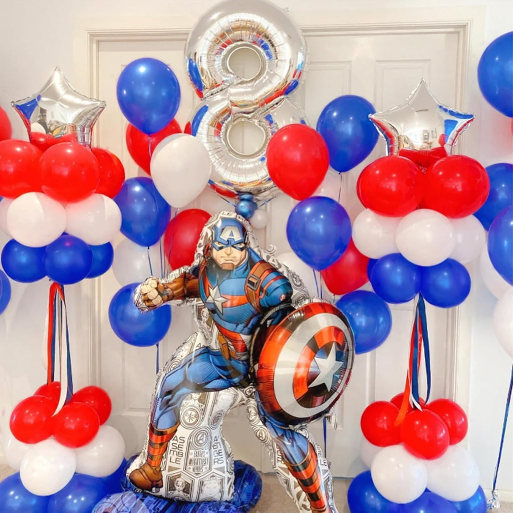 Red White & Blue Latex Balloons - 100 Pack for 4th of July Decorations | Patriotic Party Supplies