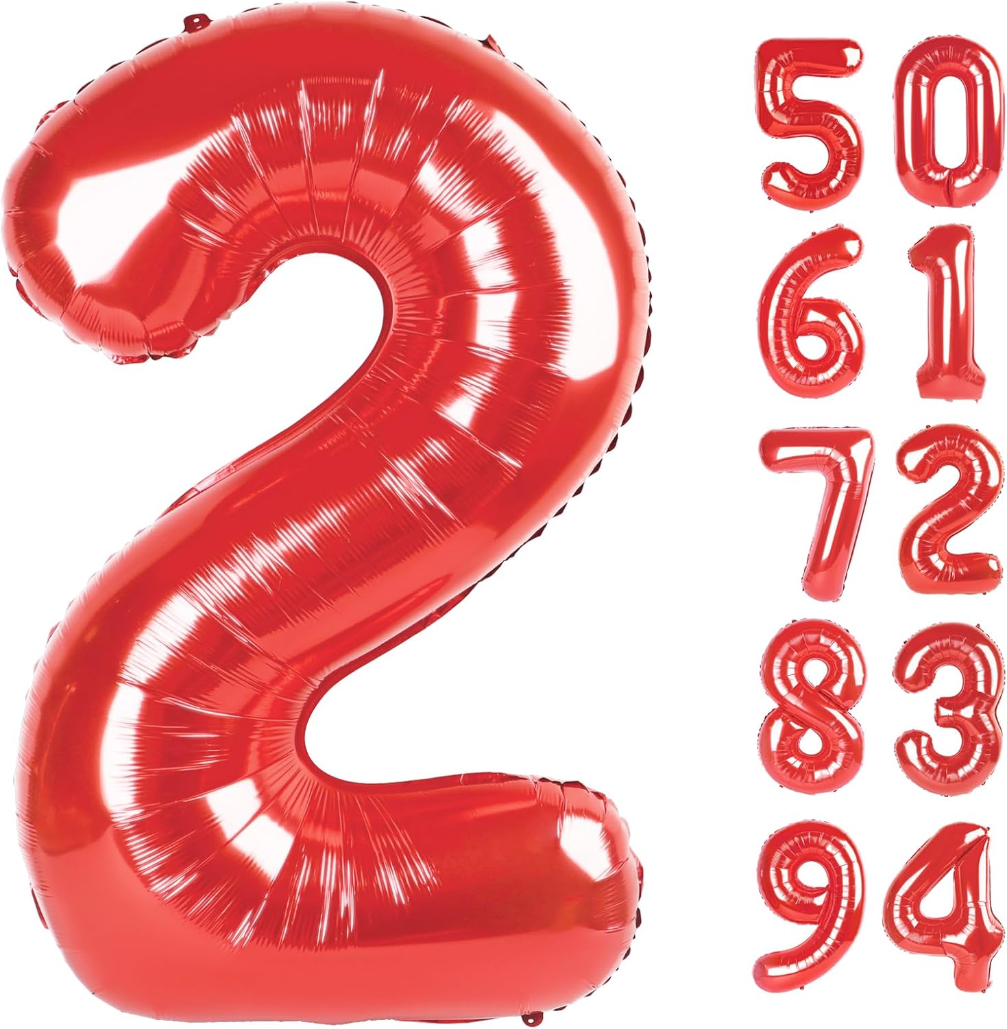Red 40-Inch Number 2 Balloon | Perfect Birthday Party Decoration for Second Celebrations