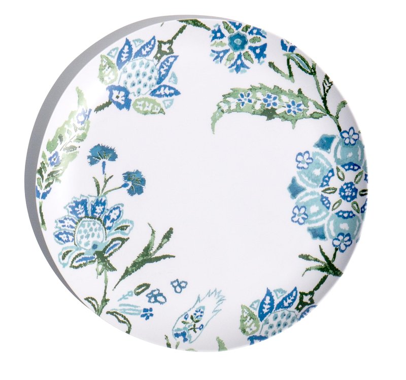 Abode Homewares Hana Ikat Melamine Dinner Plate - Blue - 10.5" - Set of 6