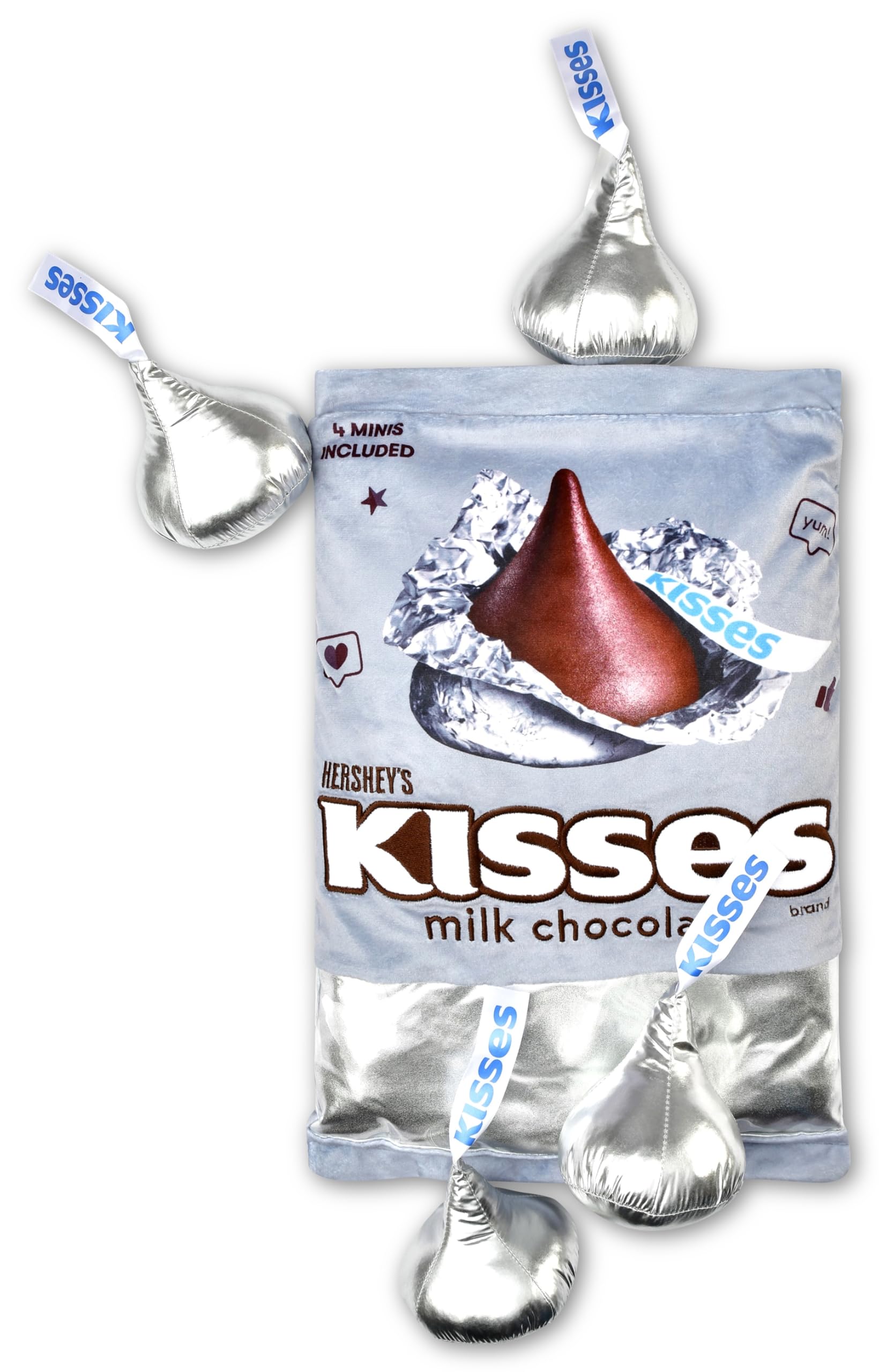iscream Hershey's Chocolate Kisses 16" x 13" Pillow Set with Mini Kiss Pillows