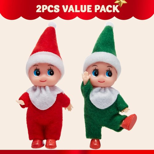 JOYIN Christmas Elf Plush Dolls - Soft & Tiny Toys for Kids | Perfect Party Favors & Holiday Decor