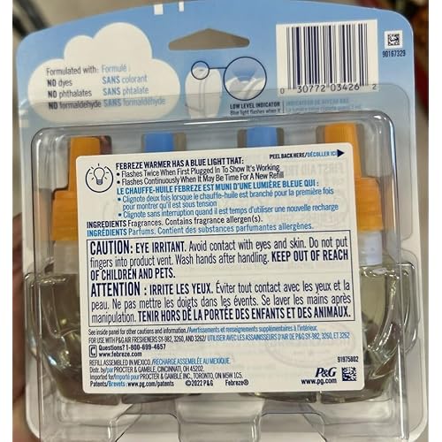 Febreze Plug Air Freshener Refills, Limited Edition Fresh-Harvest Pumpkin Scent, (2 Count, 1.75 Oz)