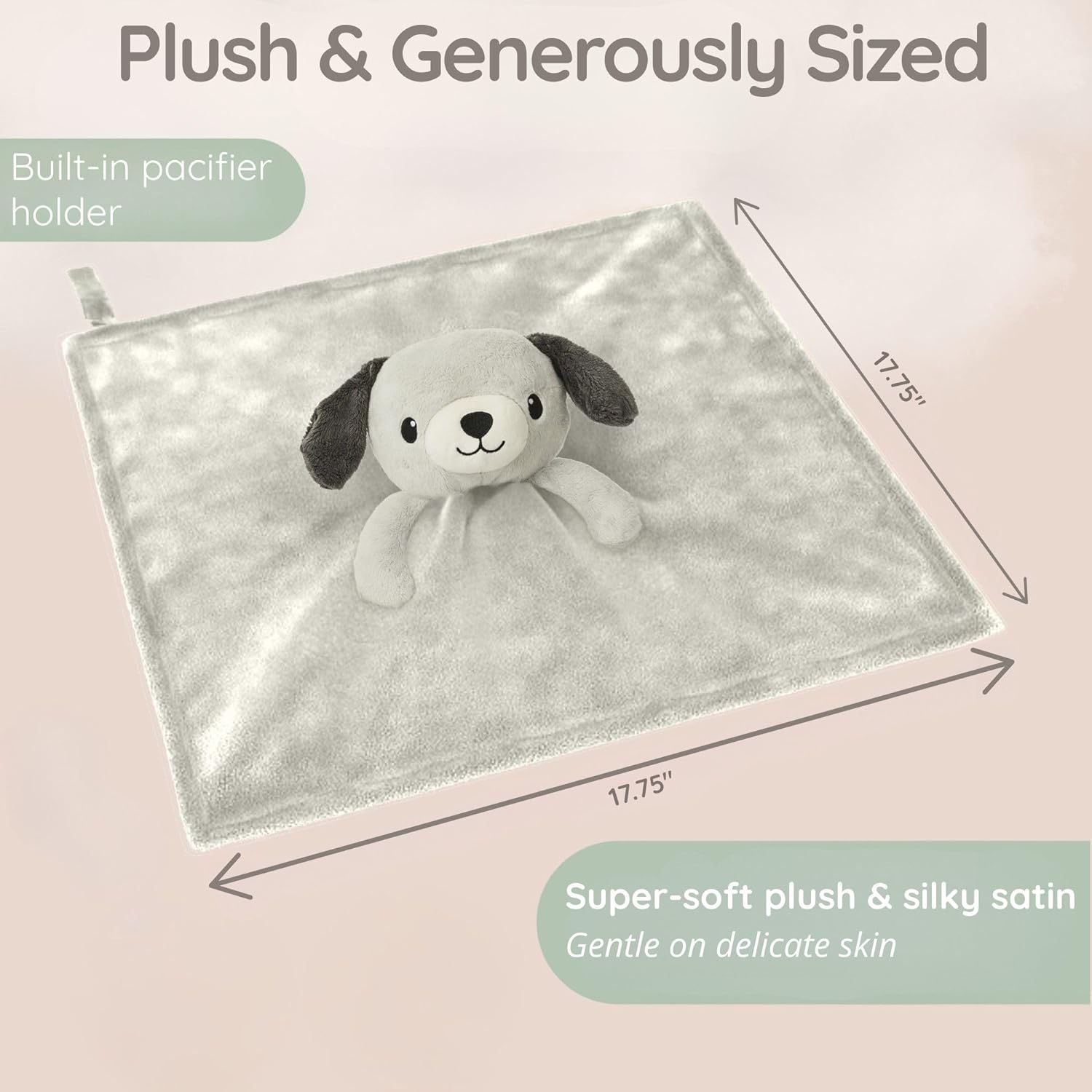 Zelkii Reversible Baby Lovey - Soft Security Blanket for Sleep & Play | Ideal for Boys & Girls