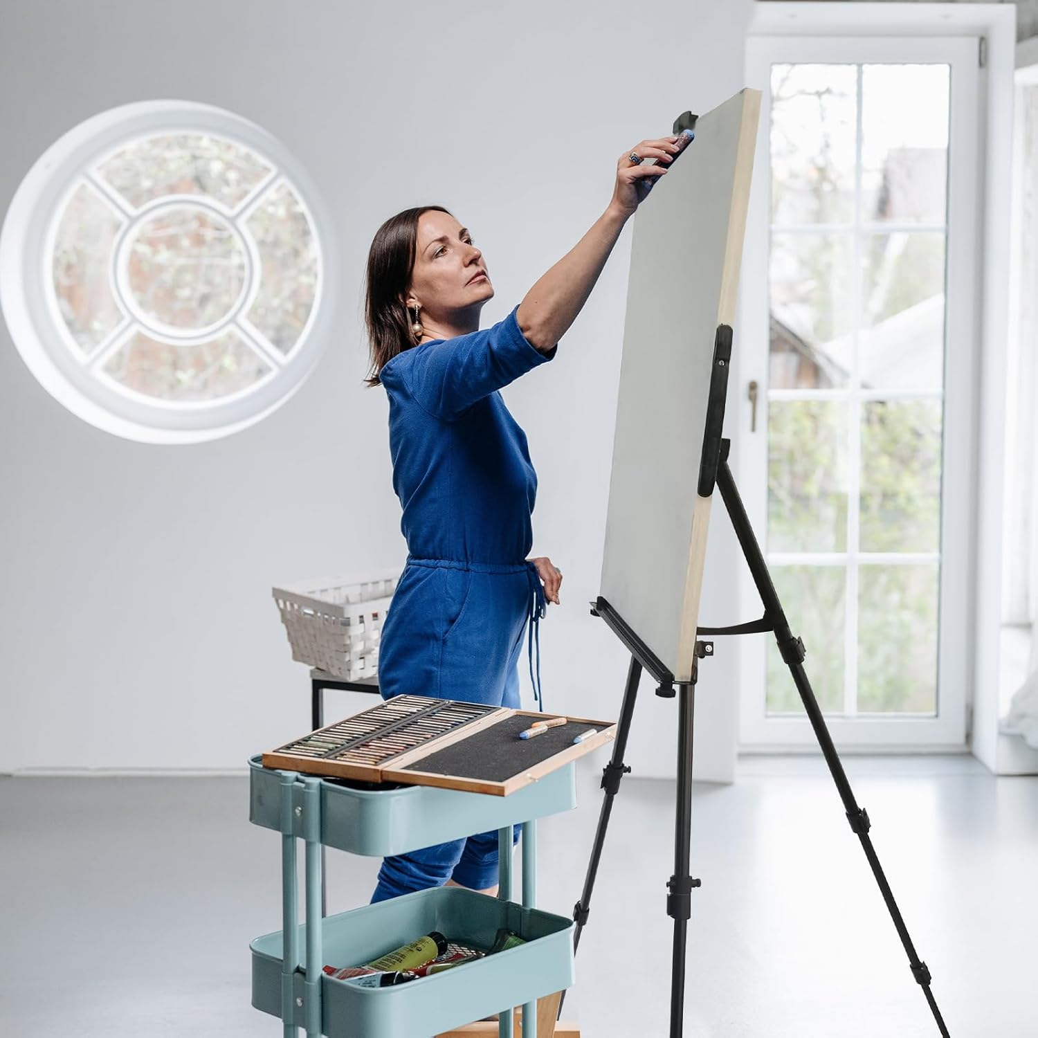 Art Easel - Adjustable 66 Inch Folding Aluminum Stand for Painting & Display | Portable Heavy Duty for Artists