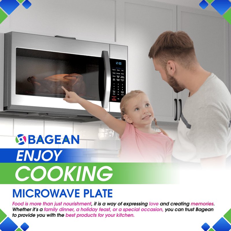 Small Microwave Plate Replacement 9.6 Inch Fits Microwave Glass Turntable From Many Brands - Perfect Fit Oven Microwave Plates Cooking Tray Replaces the Microwave Turntable Plate Round Dish 9 5/8”