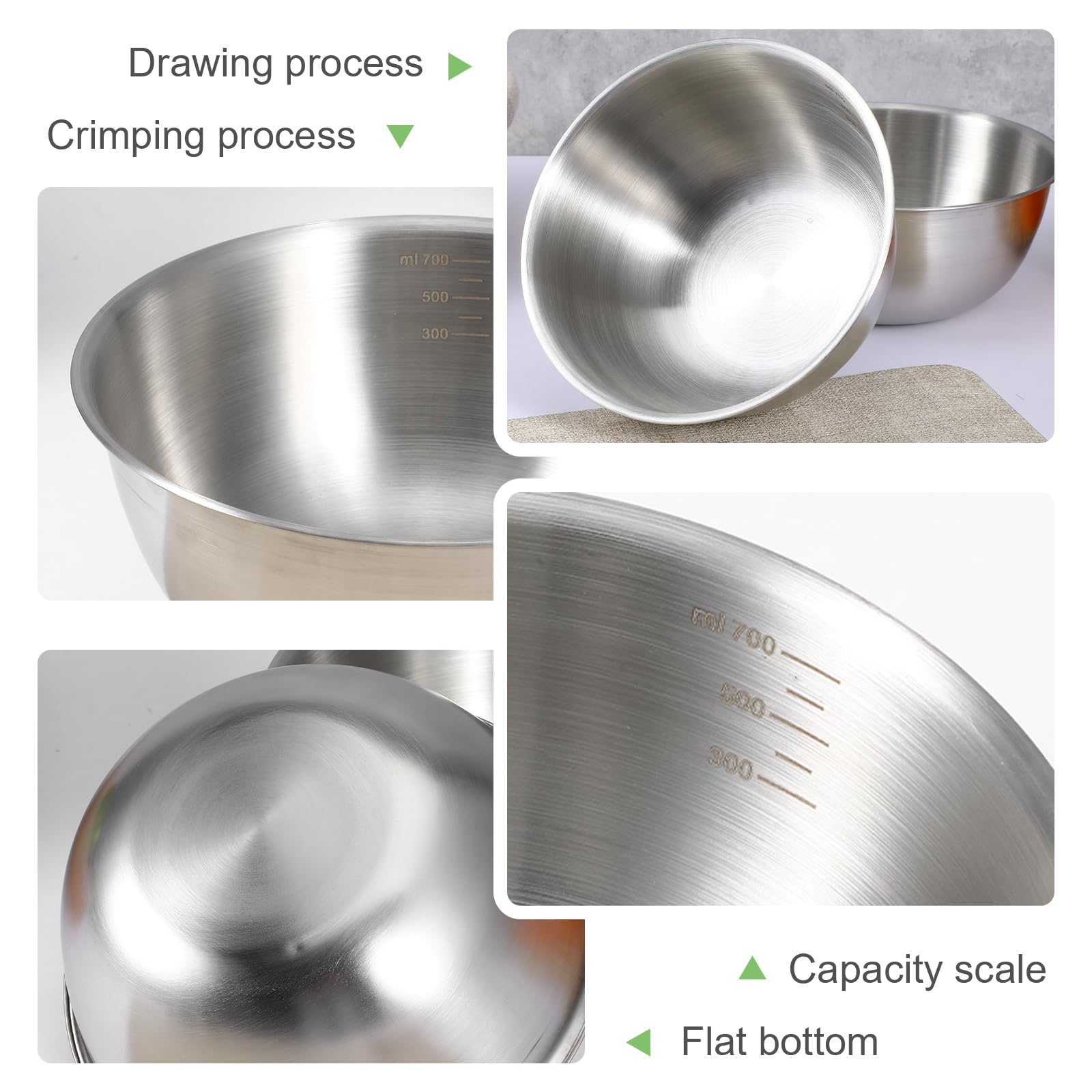 mekueeex Stainless Steel Bowls 304 Metal Lightweight Unbreakable Dinner Bowls Set Non-Toxin Dishwasher Safe BPA Free and Healthy (8 Pack 24Oz) ﻿