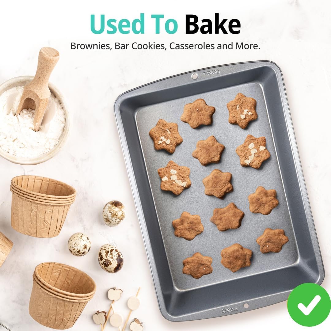 Nonstick Baking Pan by [Brand Name] - 9x13 Inch Covered Cake Pan for Brownies, Lasagna | Durable & Dishwasher Safe