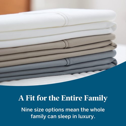 Lucid 600 TC Cotton Rich Sheet Set -14 Inch Deep Pockets - Breathable Sheet Set