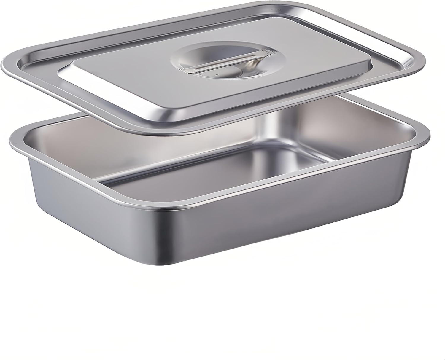 Skiennix 4 Inch Extra Deep Lasagna Baking Pan - 11x14 Inch Nonstick Stainless Steel with Lid | 7.4QT Capacity