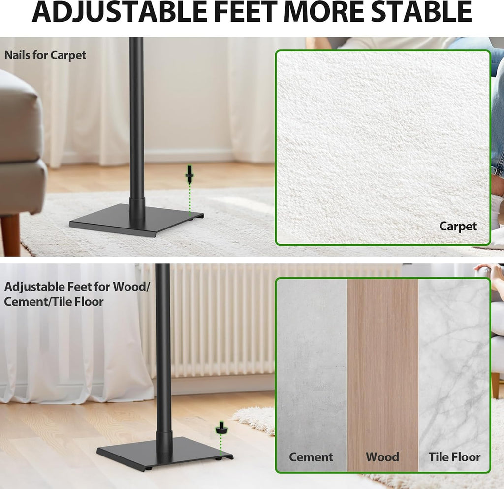 USX MOUNT Universal Speaker Stands - Height Adjustable 30" to 39" for Satellite & Bookshelf Speakers | Supports Up to 11 lbs (Pair)