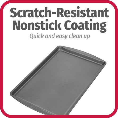 GoodCook Everyday Nonstick Carbon Steel Baking Sheet Set - 17 x 11 Inch | 2 Pack Cookie Sheets for Perfect Baking