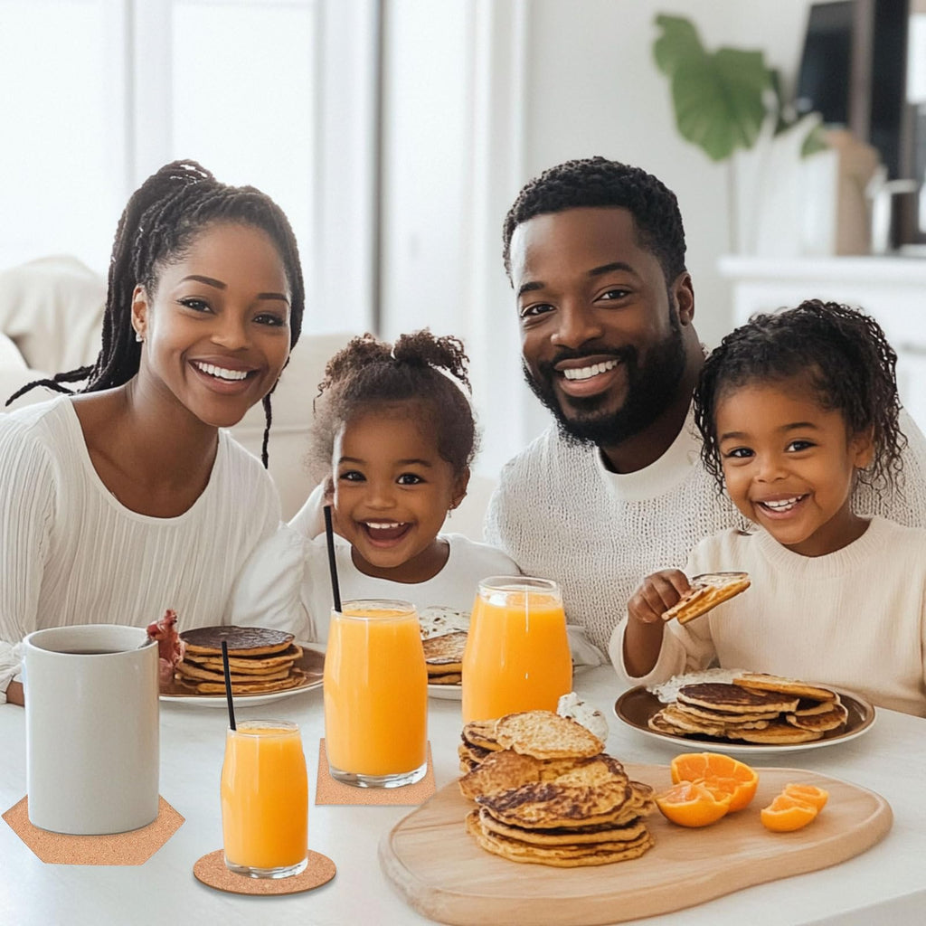 uxcell 60pcs Cork Coasters for Drink, 3 Inch Round Drink Coaster Absorbent Coffee Coaster for Wine Glasses Cups Mugs Home Tabletop Decoration