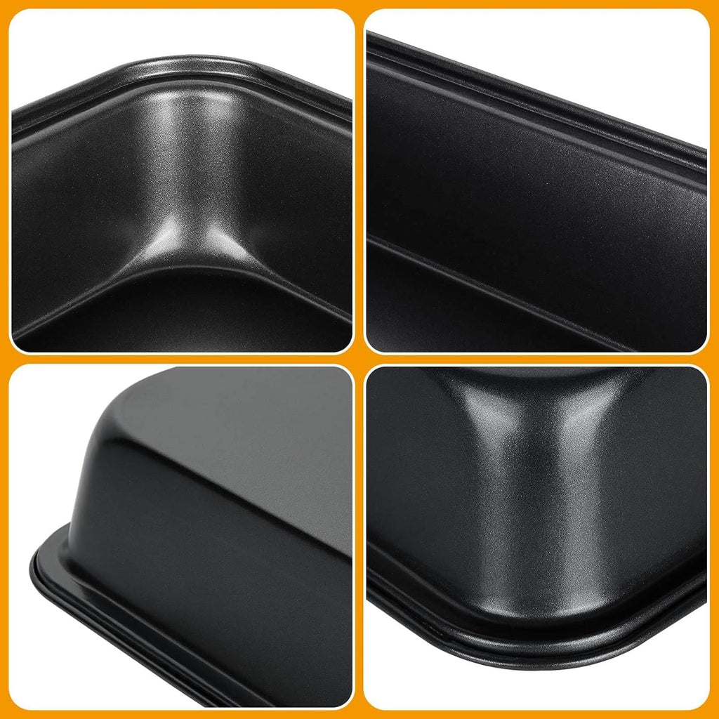 Skiennix Non-Stick Baking Sheets Set of 4 - Durable Carbon Steel Cookie Trays | Dishwasher Safe, Black