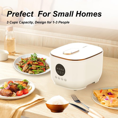 3L Healthy Low Carb Rice Cooker, Low Sugar Digital Steamer,Porridge,Soup,Quick Rice,White Rice,Stainless Steel Filter Basket，5 Cooking Functions,24H Timer & Auto Keep Warm