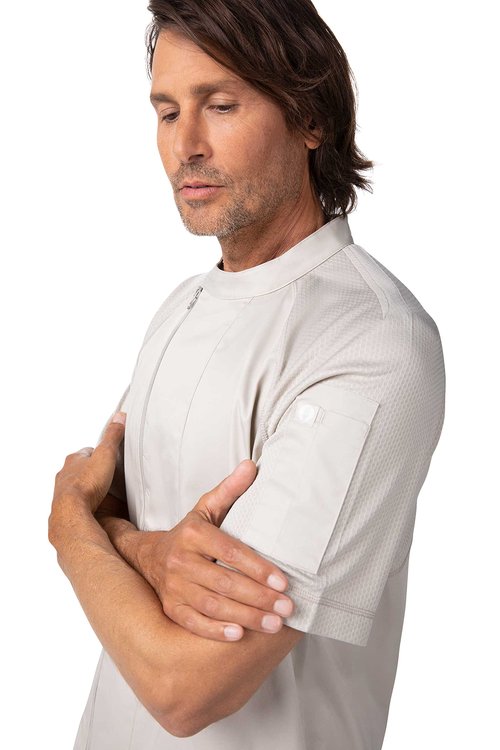 Chef Works Men's Varkala Chef Coat, Natural, Small