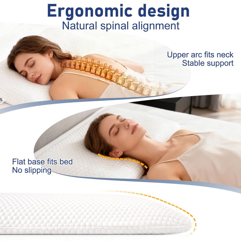 Talatex 2.7 inch Ultra Slim 100% Natural Premium Latex Ultra Thin Pillow, Flat Pillow for Stomach and Back Sleepers, Toddler Pillow Helps Cervical Neck Alignment and Deeper Sleep