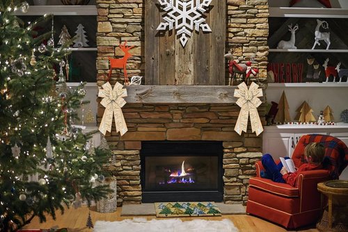 Estivaux Large Christmas Bows - Glitter Golden Burlap Holiday Decor for Wreaths & Trees