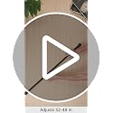 Adjustable Black Curtain Rod Set 32 to 46 Inch with Decorative Finials
