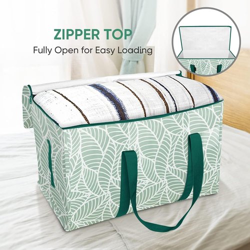 BALEINE 6-Pack Oversized Moving Bags - Heavy-Duty Storage Totes with Reinforced Handles | Antique Foliage
