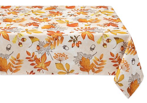 YiHomer Fall Thanksgiving Tabletop Collection for Kitchen Dining Decoration Parties Harvest, Fall Leaves, Tablecloth, 60 x 120 Rectangle