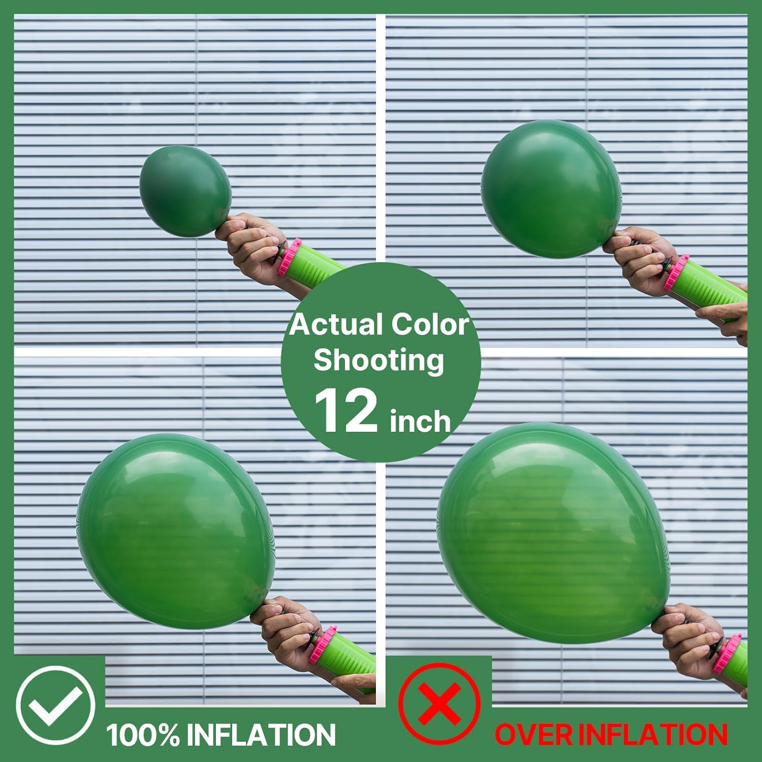 PartyWoo Dark Green Balloons - 120-Piece Emerald Balloon Arch Kit for Birthday & Graduation Decor