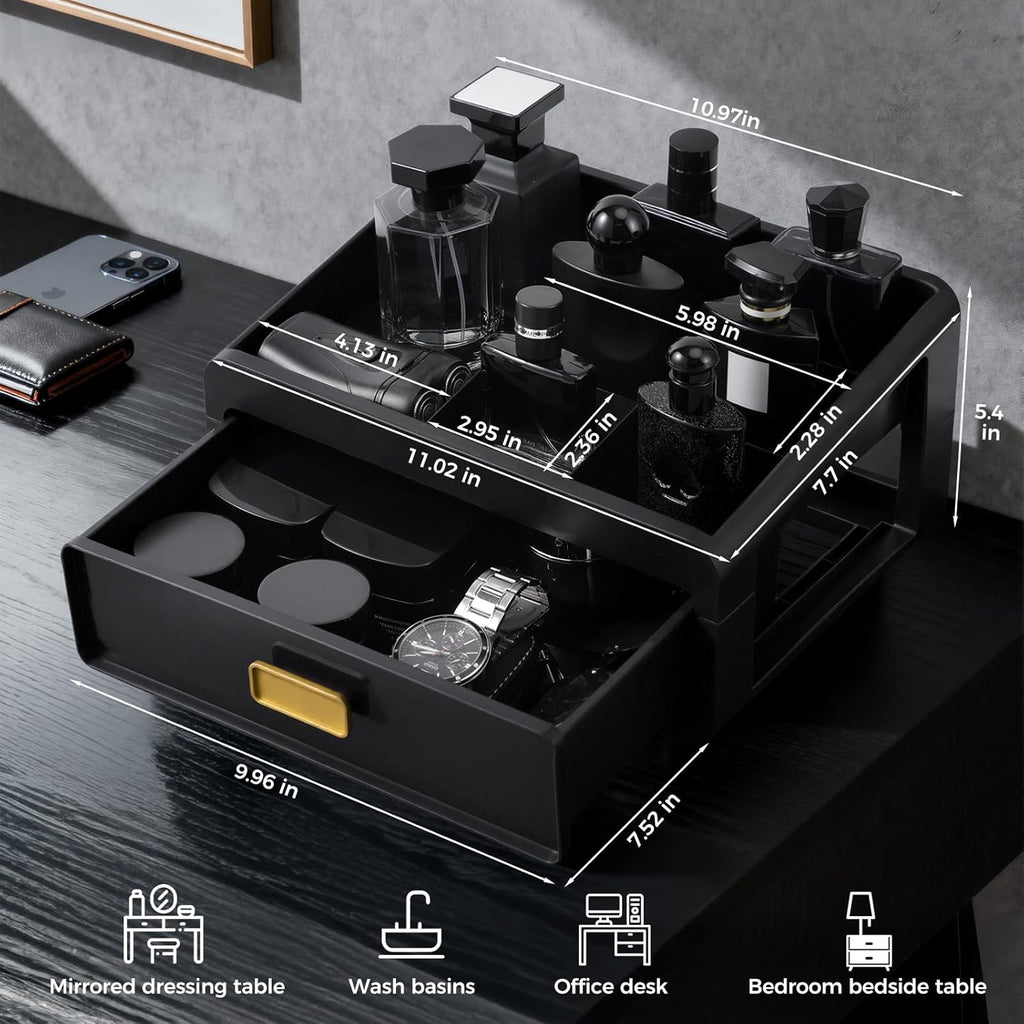 Regine Switzerland Cologne Organizer - Stylish Perfume Tray for Bathroom & Dresser | Perfect Gift for Men