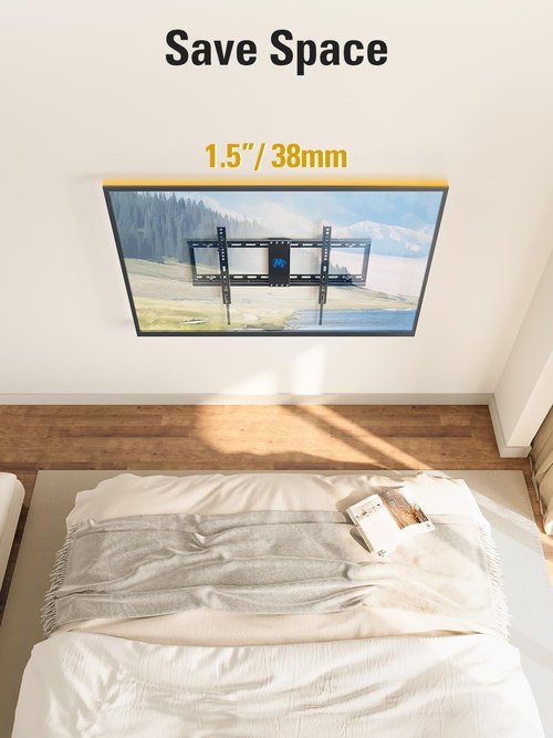 Mounting Dream TV Wall Mount - Universal Tilt for 37-75 Inch TVs | 132lbs Capacity, Low Profile Design