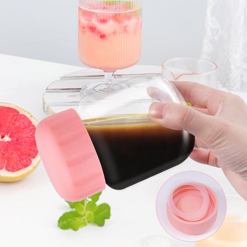 LovelyPaws 12 Pack 10oz Glass Juice Bottles with Lids, Small Water Bottles Reusable Shot Glass Bottles for Storing Juicing, Milk, Beverages, Kombucha, Fruit Drinks (Pink)