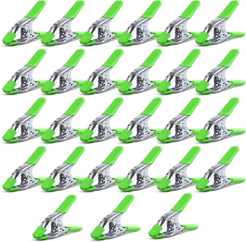 Heavy Duty Spring Clamps by 27-Piece | 6-Inch Large Clamps with 2.4-Inch Jaw Opening for Woodworking & Photography