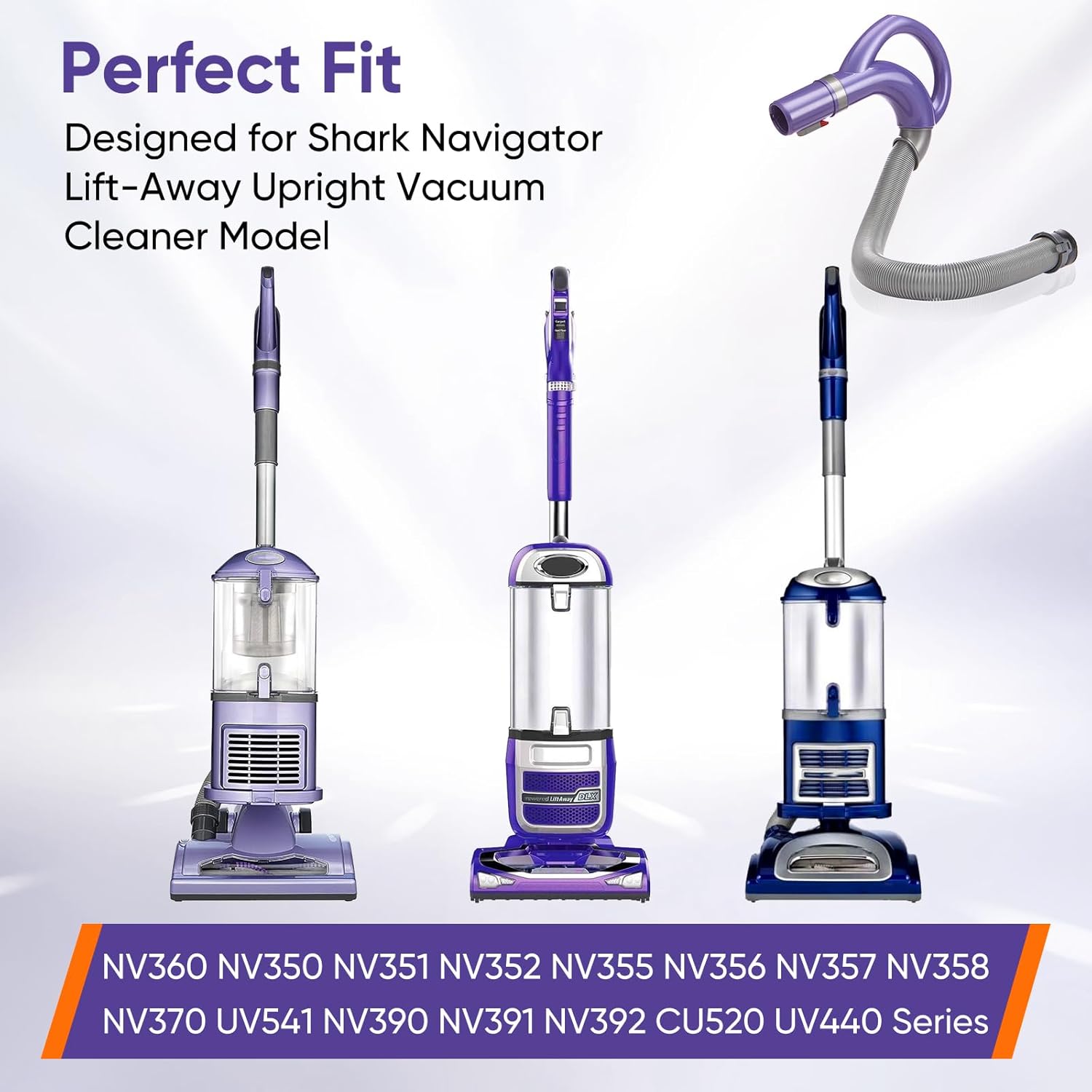 Shark - Upgraded Vacuum Hose Replacement for Navigator Lift-Away & Rotator Models NV350-NV360 | Durable & Flexible Design