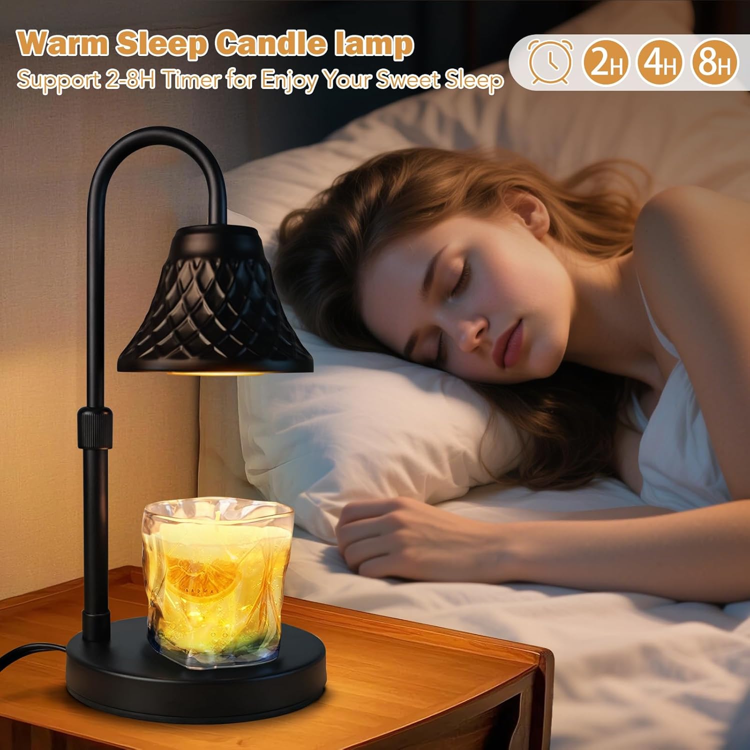 Skiennix Adjustable Candle Warmer Lamp - Timer Feature for Scented Wax | Perfect Home Decor Gift for Women